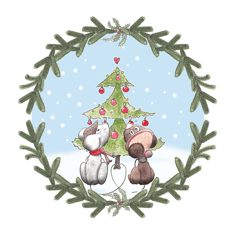 Sticker Weihnachten zusammen